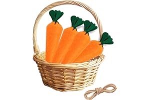 DIELOVEHUA 4 Pezzi Giocattolo delle Carote di Pasqua, Artificiali e Realistiche in Feltro - Decorazioni e Addobbi Pasquali