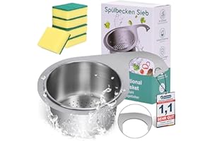 USPER Sieb FüR SpüLbecken, Siebkorb FüR SpüLbecken Drain Basket Edelstahl Swan, Abflusskorb SpüLbeckensieb Multi Functional Wasserhahn HäNgender SiebköRbe (Passend für ≤4,3cm Wasserhahn)