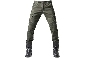 sigaer Motorradhose,Schutzhose,Herren,Motorradjeans,aus atmungsaktivem, verschleißfestem,mit 2 Paar Protektoren an Hüfte und Knie, abnehmbare Pads
