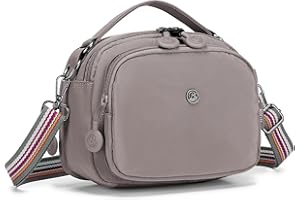 VAVOMIA Bolso Bandolera Mujer，Casual Mujer de Nailon Moda Crossbody Múltiples Bolso de Hombro Pequeña de Mujer Bolsa de Cuerpo Cruzado Impermeable Bolso Bandolera Mediano con Correa Ajustable