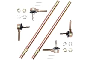 GLEDEWEN Tie Rod End Kit, Compatible With 2001-2005 Yamaha Raptor 660 660R, 2004 2005 Yamaha Yfz450 Yfz 450, Ball Joint Set, ATV UTV Part Accessories, 2 Tie Rods and 4 Tie Rod Ends