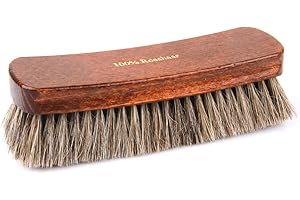 Die Schuhanzieher Cepillo brillante Maxi – Cepillo de 20 cm para zapatos, extra grande de madera con crin de caballo – para el brillo perfecto – z2458