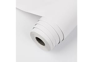 ARTHOME WALL DECOR Arthome vinilo adhesivo muebles 40cmx10m Texturizado Grasscloth Papel Pintado,Autoadhesivo Removible Contacto Papel Adhesivo para Dormitorio Estar Armario,Revestimiento mural adhesivo(Blanco）