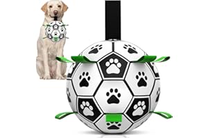 HETOO Piłka dla psa, zabawka dla psa, piłka z uchwytem, interaktywne ciągnięcie na wojnę, piłka dla psów, zabawka, prezent urodzinowy, dla średnich/dużych psów (20 cm)