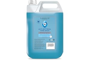 Lakeland Cosmetics antibacterial soap hand wash - 5L Litre refill bottle - Vegan fragranced anti-bacterial liquid soap hand wash, made in UK (1x 5 Litre)