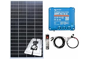 LOWENERGIE Solar Panel Kit 200w MPPT Controller Battery Cables Motorhome, Caravan