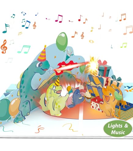 Depesche 11130-051 Biglietto Di Auguri 3D Con Musica E Luce Per Nascita Di Una Femmina - Formato 15,5x15,5 Cm Con Busta, Canzone 'Isn't She Lovely', Spazio Per Messaggi, Cartolina Musicale - 2