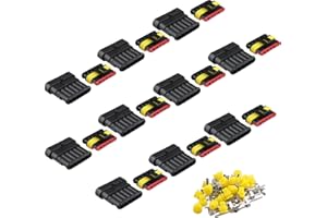 Futheda 10 Set 6 Broches Connecteur étanche électrique PA66 Connecteur IP67 Imperméable Terminaux Fiche prise de courant