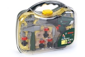 Theo Klein 8584 Valigetta con Trapano Avvitatore Cordless I Set da Officina con Trapano Avvitatore Cordless a Batteria Bosch, Molti Accessori I Giocattoli per Bambini dai 3 Anni in su