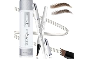 Eyebrow Pencil, Ruicen Eyebrow Pen with Micro-Fork Tip Applicator, Long-Lasting for 24 Hours, Smudge-Proof and Waterproof Eyebrow Pen for Natural Hair-Like, Dark Brown