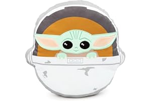 Jay Franco Star Wars The Mandalorian Grogu Baby Yoda 32cm superweichen Dekokissen