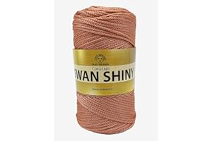 filati italiani Cordino Swan Shiny, Filato Lucido per Borse, 100% Polipropilene 250g (salmone - 30, 50g)