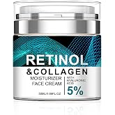 Retinol Cream for Face, Facial Moisturizer with Collagen, Anti-Aging Night Moisturizer Cream for Women, Natural Anti-Wrinkle
