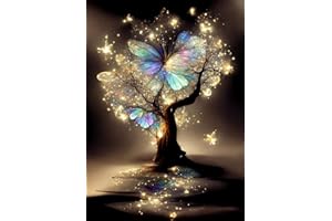 cdsnxore Diamond Art Kits for Adults, Glitter Tree 5D Diamond Painting Kits, 30x40 cm (Black)