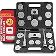 GADLANE Brake Caliper Rewind Tool Kit - 21pcs Universal Robust Caliper Wind Back Tool Set, Front & Rear Brake Piston Rewind Tool Professional Kit for Cars, Vans and More - Brake Caliper Tool Kit 21PCS