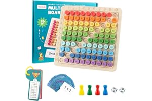 Drufoful Tables de Multiplication, Tableau de Multiplication Montessori, Multiplication Jeu d'apprentissage des Mathématiques, Jouets Montessori Cadeaux pour Les Enfants de Plus de 3 Ans