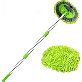 Mayaglory Al&uuml;minyum G&ouml;vdeli Teleskopik Ara&ccedil; Yıkama Mopu Uzayabilir Saplı Mikrofiber Mop, Yedek Bezli, &Ccedil;ıkarılabilir Başlık, A
