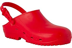 REPOSA MAX Zuecos Sanitarios, Zapatos Sanitarios Tipo Zueco, Polímero Natural Antiestático, Sin Látex, Capellada Superior Cerrada, Agujeros Laterales, Suela SRC