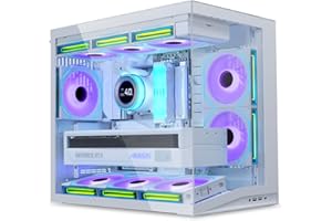Lian Li O11 Dynamic Mini V2 PC Case White | Compact ATX Mid Tower with Dual-Chamber Design, Tempered Glass and Modular Layout
