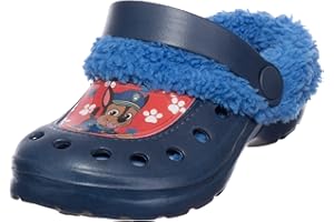 Brandsseller Kinder Clogs Winter Hauschuhe Gartenschuhe Leicht | Warm | Gefüttert | mit Motiven im Stil von Paw Patrol