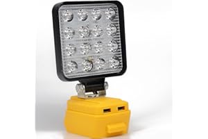 ZDOZITZ LED Work Light for Dewalt 20V Li-ion Battery - 18W 5400LM With Dual USB Charging Port (Tool Only)