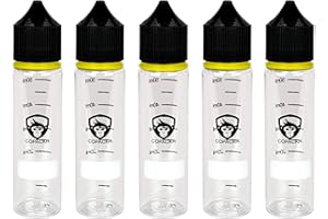 Copackr 5 x 60 ml V3 – Chubby Gorilla PET-Tropfflaschen aus Kunststoff mit Messung für Öle, Flüssigkeiten, Tinte und Chemikalien – perfekt für Reisen – mit kindersicherem Verschluss