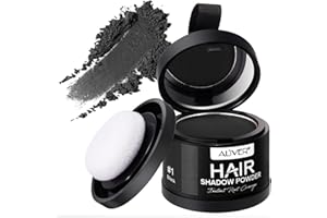 FSLHCY Retouche Racines Cheveux, Poudre spéciale racine densifiante pour cheveux avec effet ombré - Poudre Coiffante Pour Cheveux Fins Pour Résultats naturels, rapides et faciles (Noir)