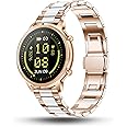 Pebble Celia Smart Watch for Men 1.32" IPS Display with BT Calling, Female Health monitor, 24/7 health suite, Alarm, Multi sports modes and watch faces, Metal Gold…
