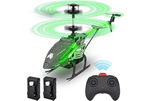 BuzzoXerex Zdalnie sterowany helikopter, 2.4G RC Helikopters, dziecko z oświetleniem LED i 3,5 kanałów, zdalnie sterowany samolot z żyroskopem i stałą wysokością, idealny prezent dla dzieci dorosłych