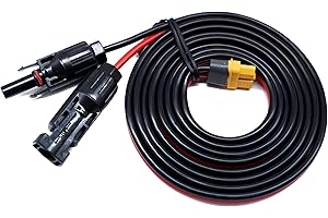 WNYINYY Câble Panneau Solaire vers XT60 2m, Rallonge Cable pour Panneau Solaire 12AWG Compatible avec Ecoflow Delta Rvier 2 Pro