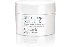 This Works Deep Sleep Bath Soak, 200 g — luxuriöses Badesalz mit ätherischen Ölen von Lavendel, Kamille und Vetivert — Badesalz zum Entspannen vor dem Schlafengehen