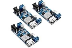 Hoembpn Convertisseur Step Down de Tension DC-DC 24V/12V à 5V 5A Buck Converter Module Charge USB, Alimentation Transformateur Régulateur Abaisseur pour Raspberry Pi, Arduino, Téléphone Portable