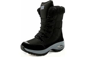 GURGER Winterstiefel Damen Wasserdicht Gefütterte Schneestiefel Gr. 34-42