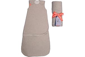 Folk & Thread Organic 2.5 tog Baby Sleeping Bag | Comfortable & Snuggly Baby Sleep Bag Thoughtfully Designed To Give You & Your Baby a Peaceful Night's Sleep | Ideal for 16-20C Rooms | 18-36m Lamb