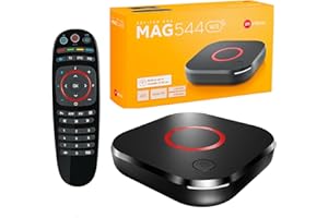 MAG 544w3 Original Infomir & XstreamTec Linux 4K IPTV Set TOP Box with Built-In DUAL WiFi 5G (802.11ac 2T2R) Internet TV IP Receiver HEVC 4K UHD 544 HDMI 2.0 UK Plug MAG544w3