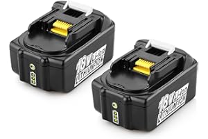 Energup 2pcs 5.5Ah 18V baterías de Repuesto de Iones de Litio para Makita BL1850 BL1860B BL1860 BL1850B BL1840B BL1840 BL1830B 194205-3 194309-1 194204-5 196399-0 Makita baterías de Herramientas