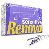 RENOVA Sensitive Pocket Tissues, 4 Layers, 6 Packs, Lavender | 6 Packs of 9 Handkerchiefs, 4 Ply, Extra Soft, White Paper, La