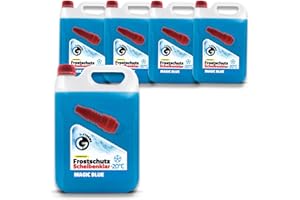 ‎GAMIX Gamix Scheibenfrostschutz mit Magic Blue Duft | Schlierenfreier und effektiver Scheibenreiniger für den Winter | Gebrauchsfertige frostschutzmittel scheibenwaschanlage | 4x5L = 20L
