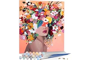 KAMIERFA Peinture par Numero Adulte Enfant Kits de Peinture et D'artisanat pour Débutants,Paint by Numbers sans Cadre 40X50CM - La Princesse