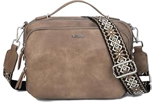 Gladdon Borsa a Tracolla da Donna Con 3 Scomparti Capienti - Alla Moda Con Cinghie Regolabili e Rimovibili in Tessuto Jacquard