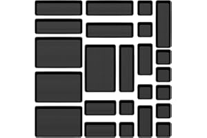 Lifewit 24 PCS Zestaw Organizer Szuflada Zestaw, Plastikowy Szuflada Biurko Podziały Tace, Kredens Przechowywanie Pojemniki Pudło z Podziałkami do Makijażu, Biżuterii i Gadżetów, Biuro