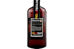 ISOLATECH Glycerin 100ml Flaska 99,5% Farmaceutisk Kvalitet Innehåll 120g | Glycerol, Rent Vegetabiliskt, Uppmätt till 99,98%, Transparent, Flytande, För Livsmedel/Kosmetika, Tillverkad i Tyskland
