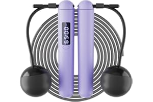 ACHDOFITS Smart Skipping Rope with LED Display & Count Counter - 2-in-1 Adjustable Cordless Skipping Ropes for Weight Loss, Home Fitness, Cardio Workout - Perfect for Adults & Teens