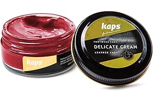 Kaps Crème Délicate – Crème De Cirage Cuir Naturel Et Synthé – Soin Chaussures Professionnel – Soin Intensif Du Cuir Et Nourrissant– Pot Verre 50ml – Plusieurs Couleurs