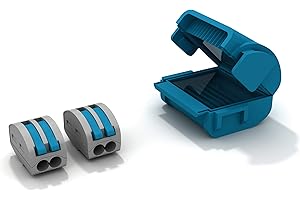 Etelec Shell Box Dispositivo Connessione Isolamento Gel Protezione Acqua IPX8 Cavi Piccola Sezione 0,2-4 mm² (2 Poli, 2 Vie per polo)