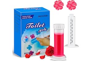 ‎AEOOZGR Blume Stempel WC-Frische, WC-Reiniger Dispenser mit 12 Zählen Briefmarken Air Auffrischung Duft Und Desodorierende Sauber (Rose)