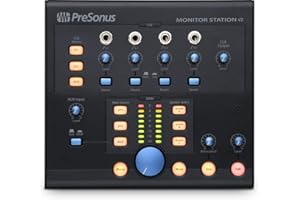 PreSonus Monitor Station V2, Centro de Control de Estudio de Escritorio con Control de Volumen de Monitor y Amplificador de Auriculares