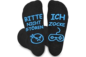 Trustnice Lustige Gaming Socken Gamer Geschenk Mit Spruch Bitte Nicht Stören Ich Zocke Zocken Socken Lustig Neuheit Geburtstag Geschenke Für Zocker Männer Herren Jungs Damen Spieler
