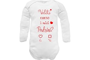 CORREDINO NEONATO body neonato idea annuncio battesimo con frase Zia madrina, Zio padrino e padrini