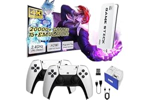 NOBES Retro Video Game Console, Upgraded Game Stick with 20000+ Classic Retro Games, 128G Card, Plug and Play Video Came Stick, TV HDMI Output